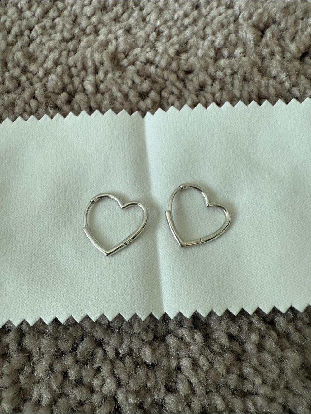 Pandora Sterling Silver Heart Hoop Earrings